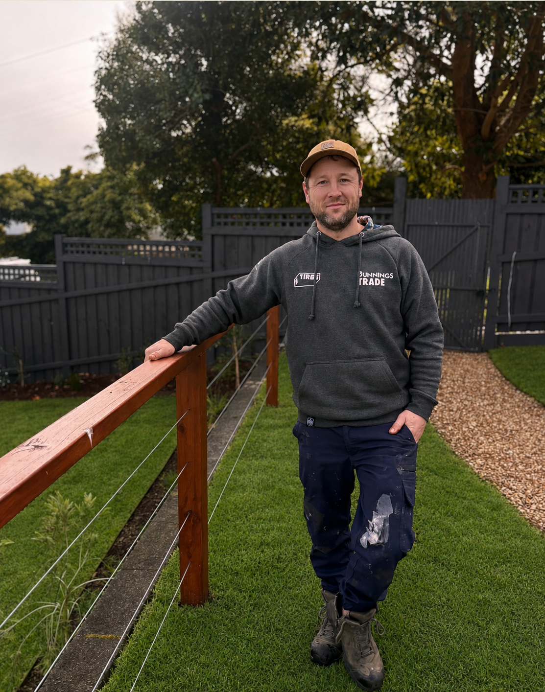 Danny, owner of MPHL — Home & Landscapes, on site